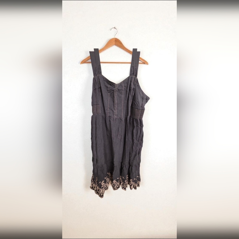 Terra & Sky Black Embroidered Dress